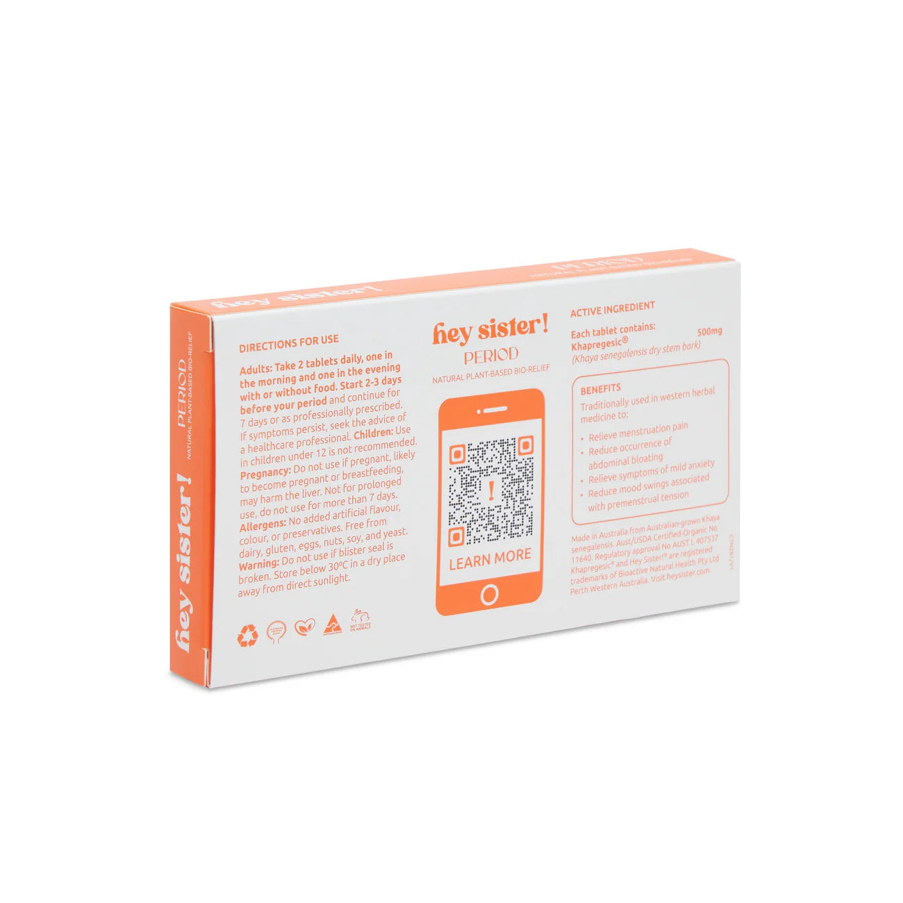 Hey Sister! Natural Period Pain Relief - 1 Month Supply
